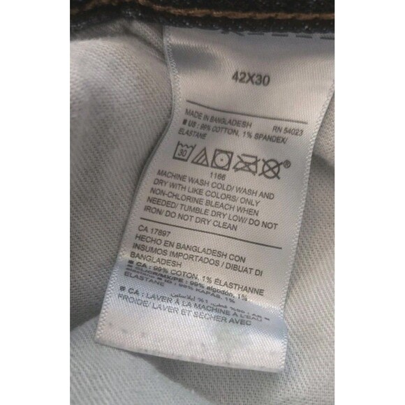 Old Navy Jeans Mens 42W x 30L Straight Leg Denim Blue Jean Built In Tough Flex - Picture 7 of 11